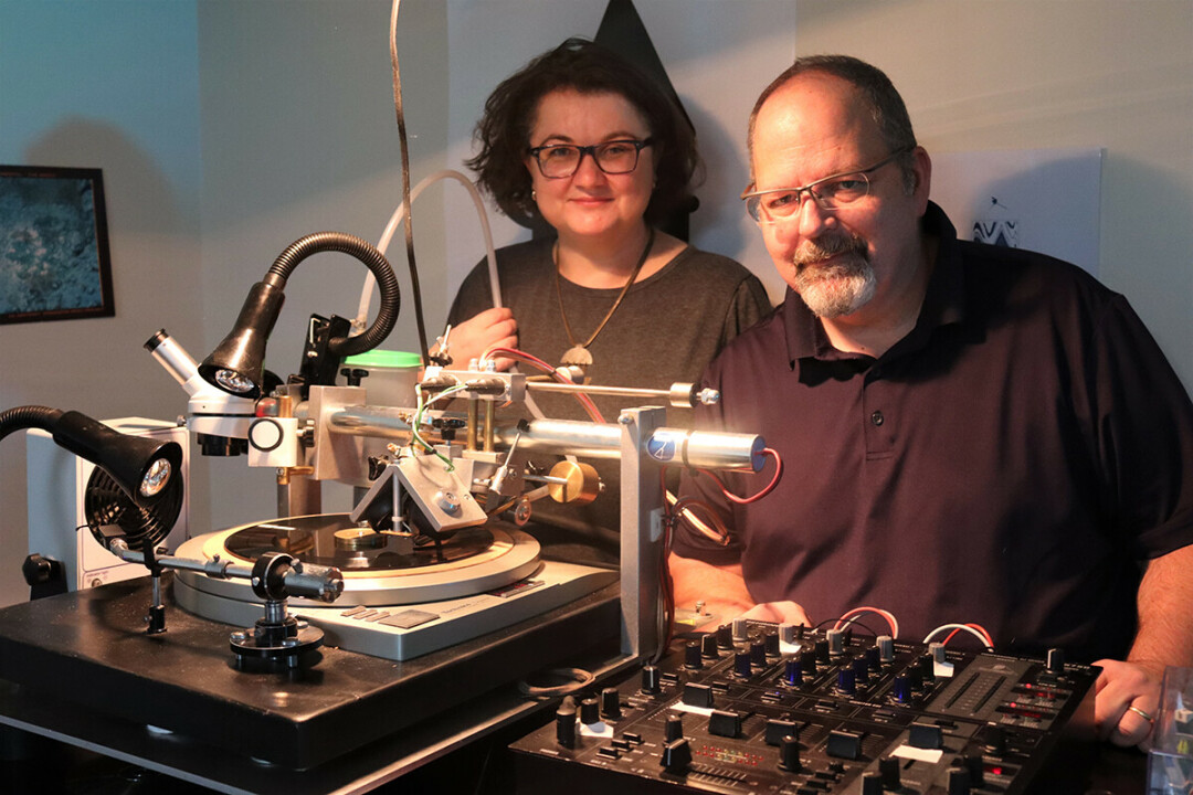 FOR THE LOVE OF VINYL. Eric and Izabella Warner of Chippewa Falls started their own vinyl-cutting company, Vinylus.