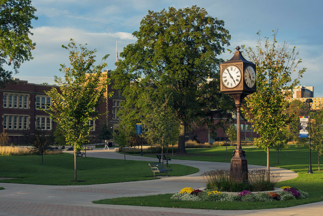 Above: The UW-Eau Claire campus. Not shown: The anonymous donor of $10 million to the UWEC Foundation.