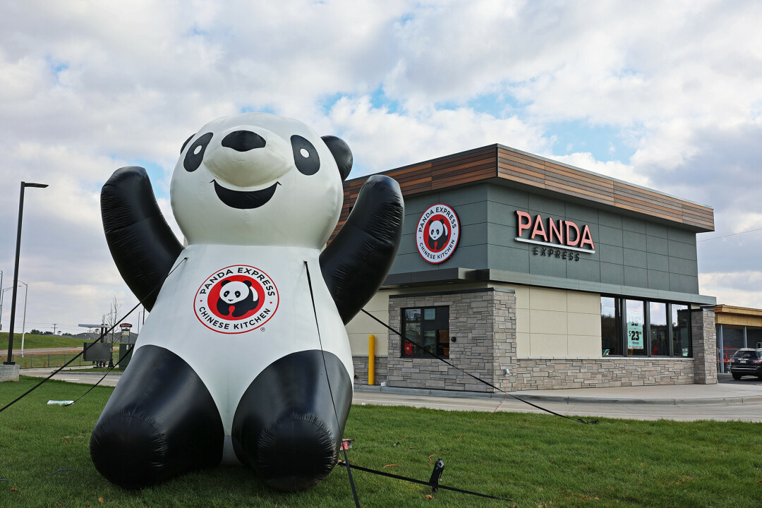 GIANT PANDA. A ginormous inflatable panda welcomes locals to the new Panda Express, located at 2403 London Rd. in Eau Claire.