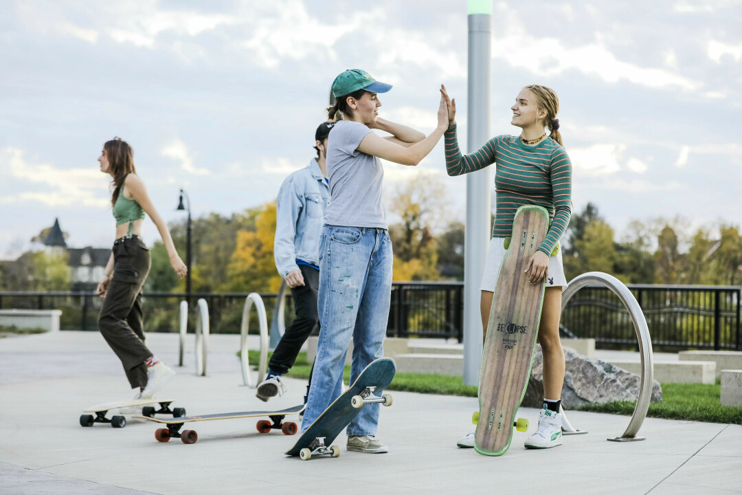 Recently, UW-Eau Claire student Dani Lehto launched the Sk8 Club – a new skateboarding and rollerblading club at UW-Eau Claire, which has already gained about 70 members. (Photo by Andrea Paulseth)