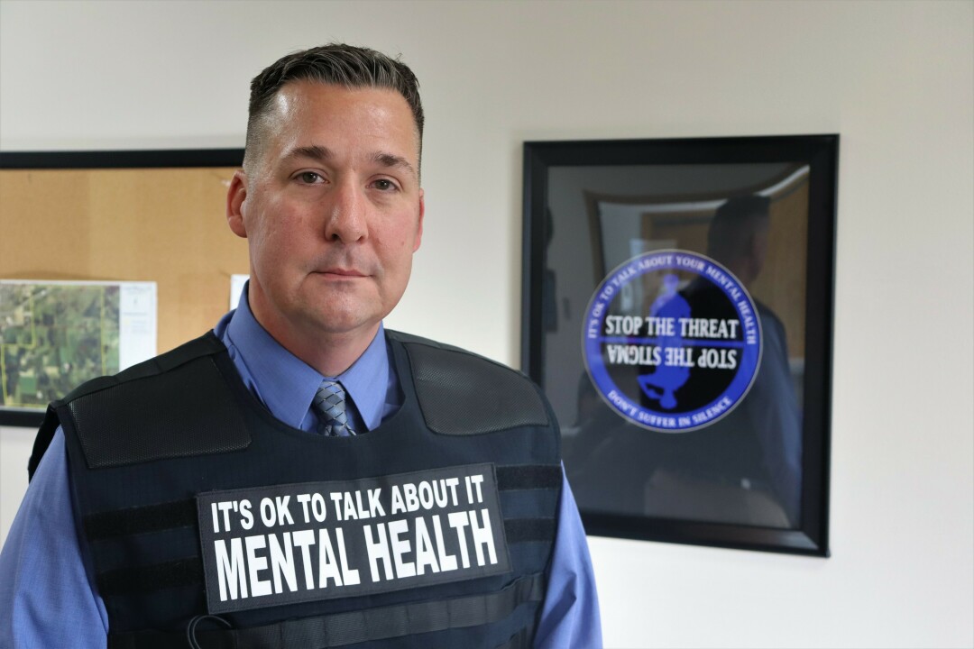 STOP THE STIGMA. Longtime law enforcement professional Adam Meyers was traumatized by his experience using deadly force against a civilian in 2016 in self-defense. Now, he helps others struggling with mental illness cope with traumatic circumstances – or any type of mental illness – in an effort to speak up and advocate for more conversations about mental health. (Photo by Parker Reed)