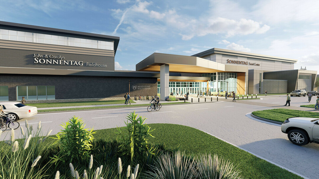 BIG GIFT, BIG BUILDINGS. The new Sonnentag Event Center will cover 170,500 square feet. (Submitted image)