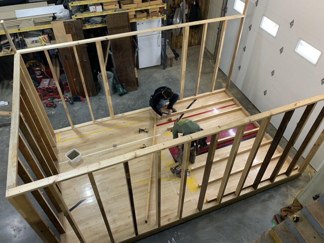 RECONSTRUCTING THE DECONSTRUCTED. No Boundaries Tiny Homes at work building another compact dwelling. (Submitted photo)