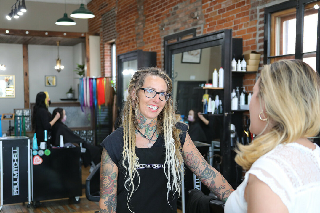 Sabrina Spiegel at her business, Saylon Seven in Eau Claire.