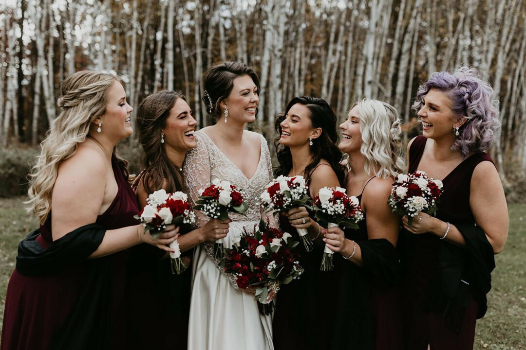 BIG LASHES, EVEN BIGGER SMILES. Kat Gulan (the bride) says the Gloss Beautique helped her feel beautiful on her wedding day. (Submitted photos)