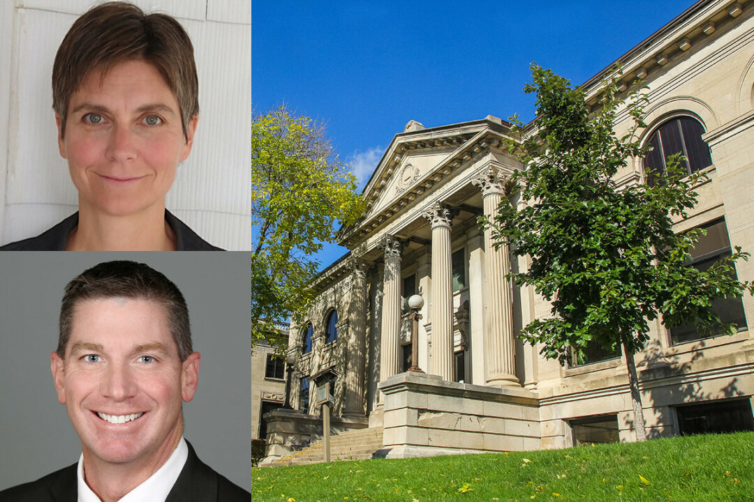 THE TOP TWO. Finalists for Eau Claire city manager are Stephanie Hirsh, top, and David Solberg.