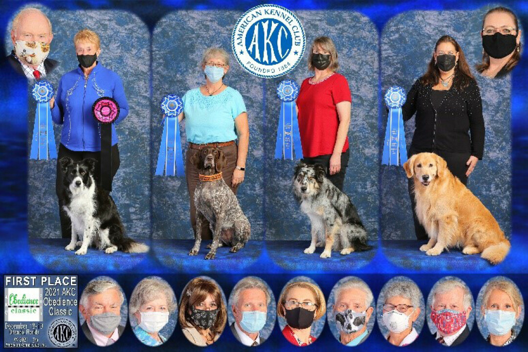 WINNER WINNER: Kasper, owned by Karen Thompson (right) took home the gold in this year's AKC Classic in Orlando for being the most obedient of all the puppers. (submitted photo)