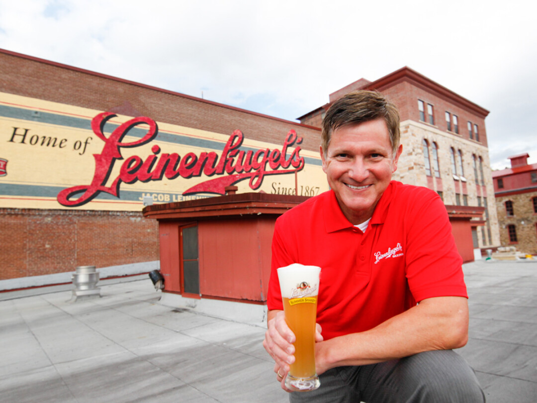 PROST! Dick Leinenkugel atop the family brewery. (Photo by Paul Bialis)