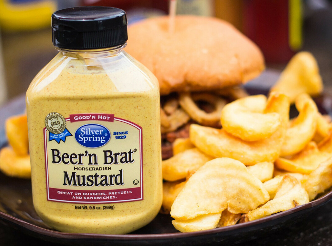 A WISCONSIN STAPLE. Beer'n Brat Horseradish Mustard is one of many condiments produced by Silver Spring Foods.