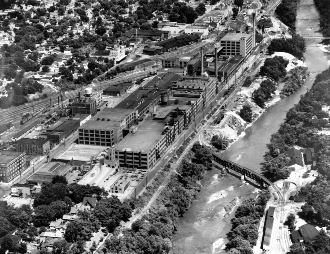 BANBURY-TO-BE. An undated aerial photo of the U.S. Rubber Co. plant in Eau Claire.