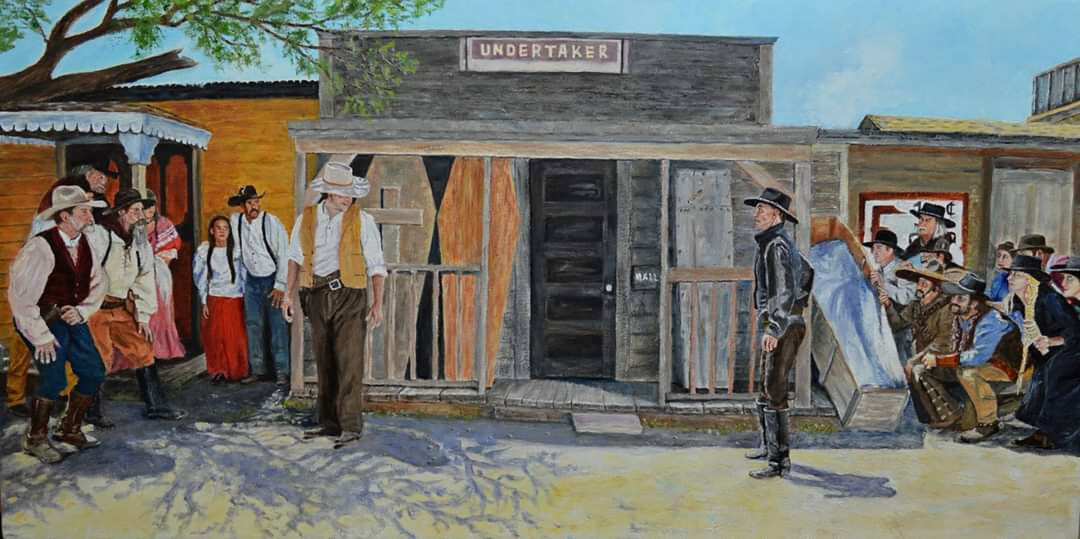 GIDDY UP. Eau Claire natives Kevin Myers and Tim Carter participated in three different western films as extras. (Submitted Photos)