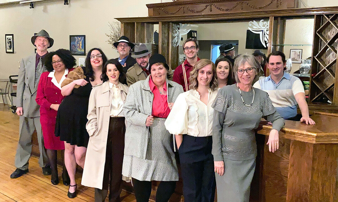 Playwrights Jim (front, far left) and Jane Jeffries (front, far right) with their cast. (Submitted photo)