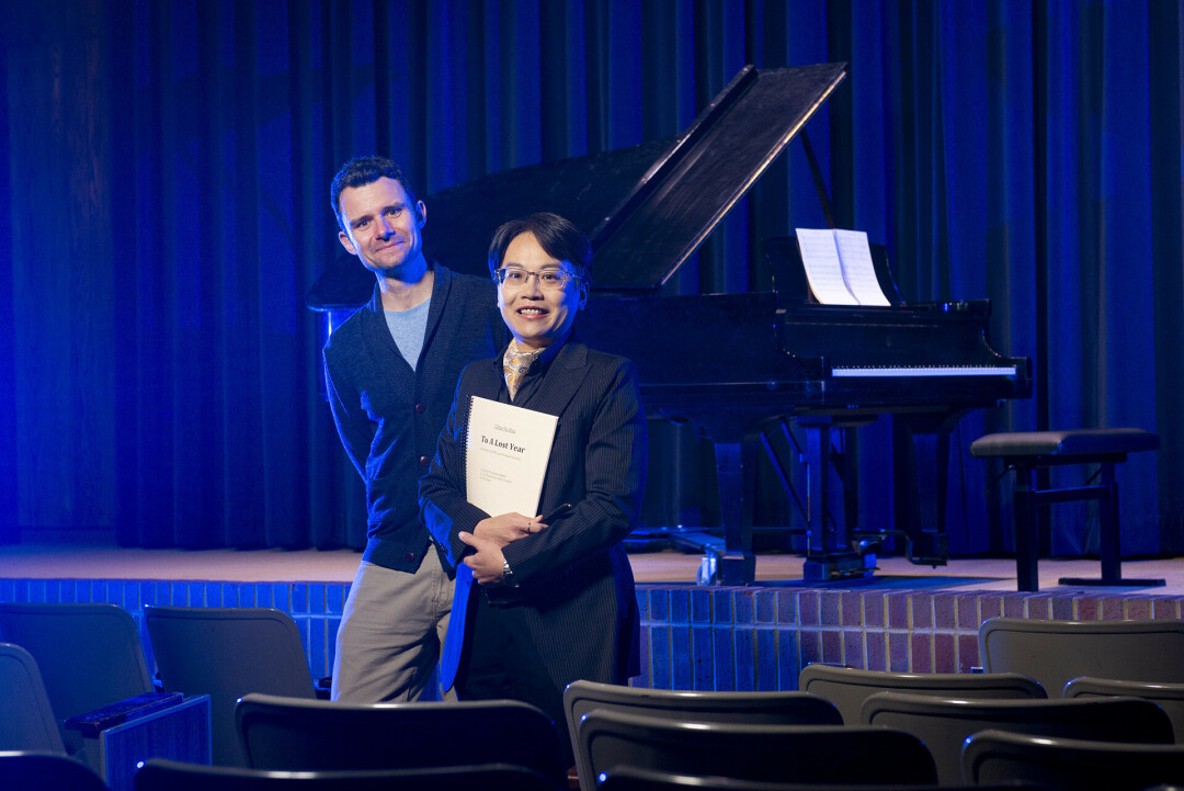 WORLDS COLLIDING. Two UWEC professors came together to create a choral song about the COVID-19 Pandemic. (Photo courtey of UWEC)