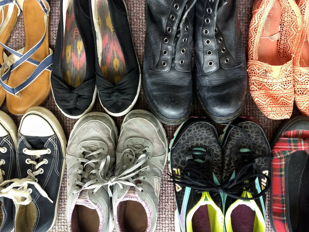 QUITE A FEET. UWEC is accepting old shoes for their Soles4Souls drive. (Submitted photo)
