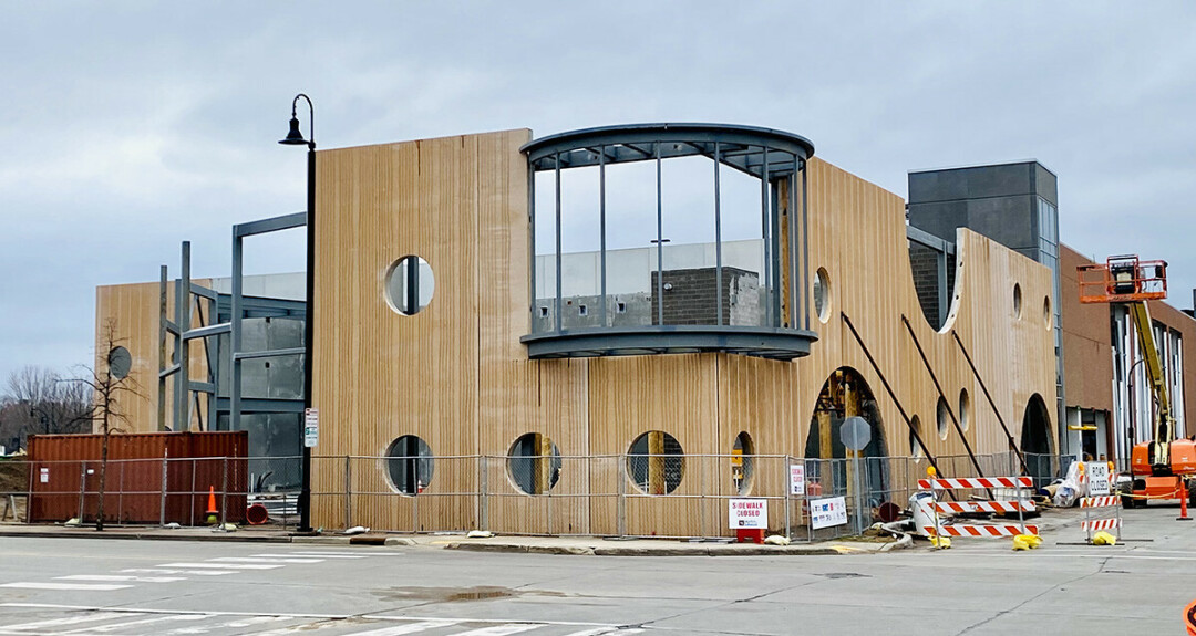 TAKING SHAPE. The new Children’s Museum of Eau Claire under construction on North Barstow Street in downtown Eau Claire.