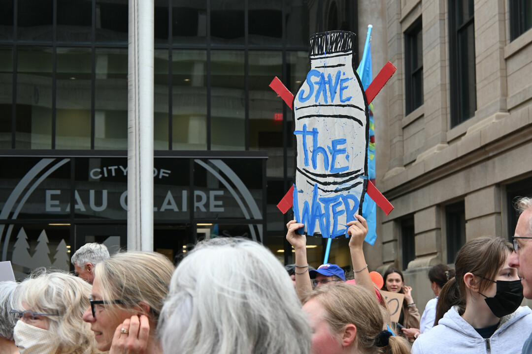 MAKING WAVES. A rally to protest the Niagara Bottling Plant was held in front of City Hall on June 13.