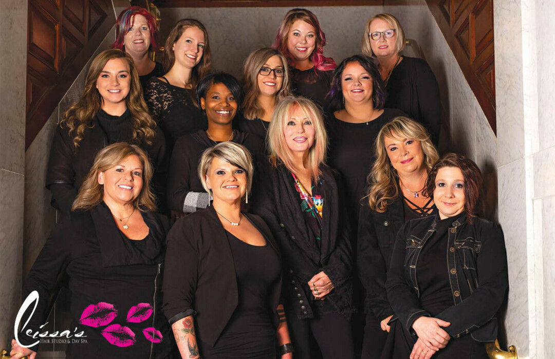 LEISSA'S LEGACY. Owner Leissa Berenschot spoke proudly of the staff she's had in the past nearly four decades. (Photo from the salon's social media from 2020, Berenschot in the center)