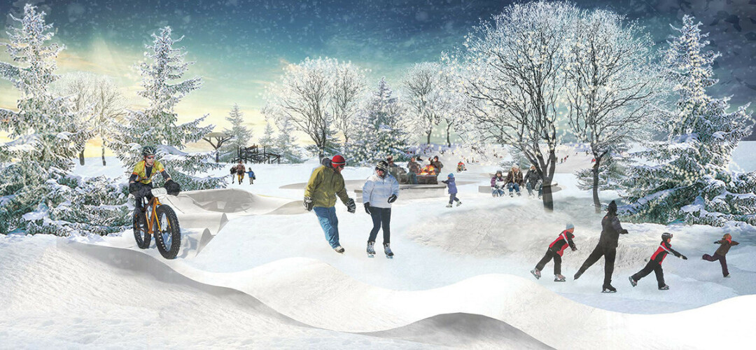 PARK LIFE (WINTER EDITION). An artist's vision of the future park in the chilly months. (Submitted image)