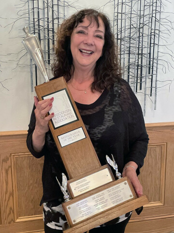 Palzkill and her Restaurateur of the Year trophy. (Submitted photo)