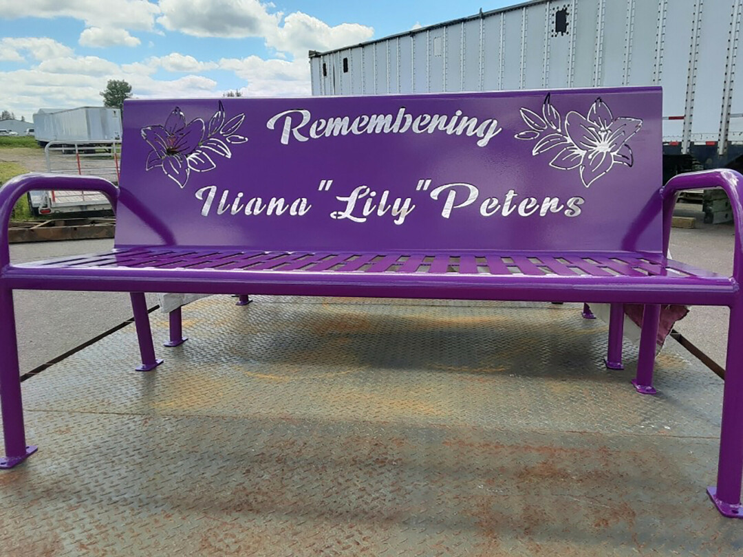 A COMMUNITY COLLECTIVE. Samantha Haas, Erica Bertrand, and Rachel Meyer teamed up to purchase benches in honor of late 10-year-old, Lily Peters