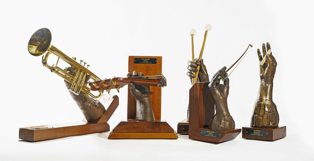 MUSIC TO OUR... HANDS. Mark Blaskey's exhibit of people's hands will be in the Pablo Center