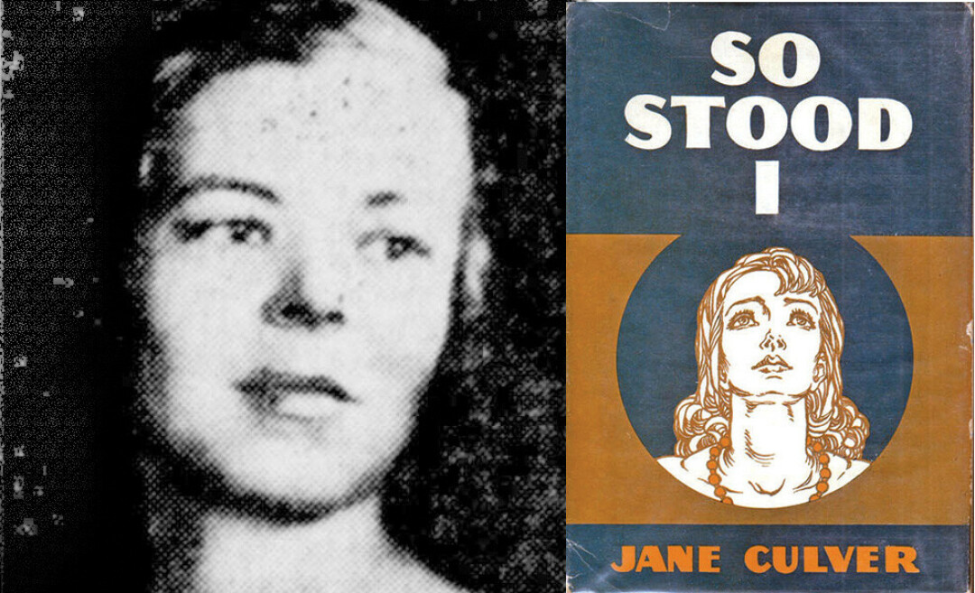 THERE SHE STANDS. Eau Claire native Jane Culver (from a 1934 Wisconsin State Journal article) and her novel, which was published that year by Houghton Mifflin.