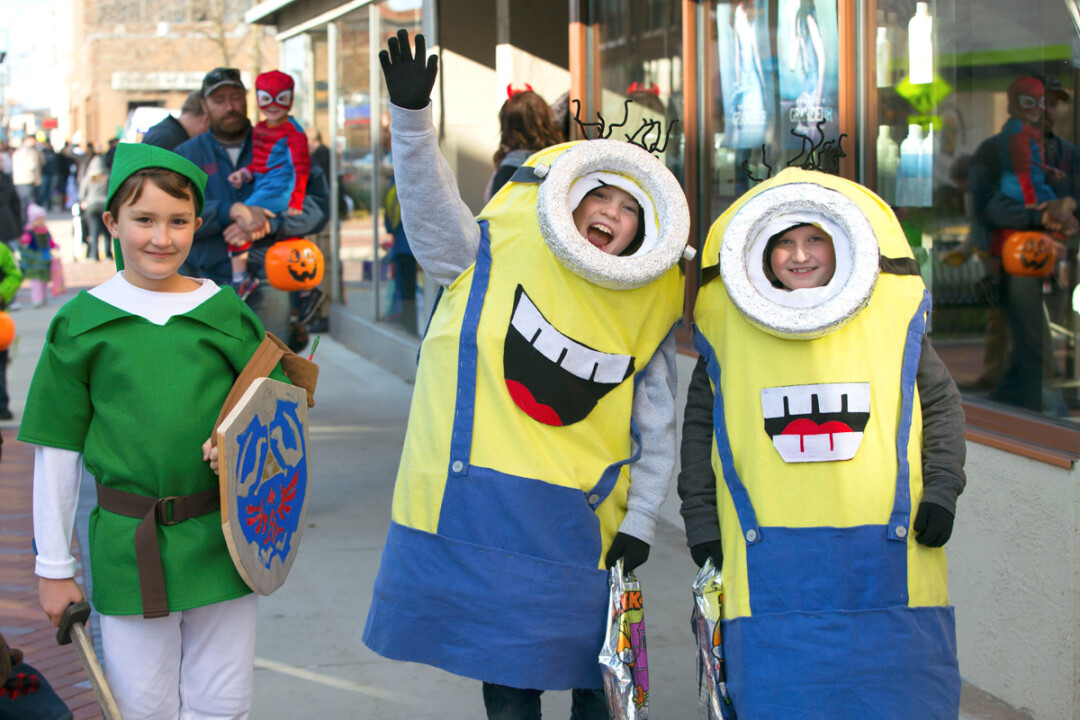 TIME TO GET THE MINIONS TOGETHER. Trick-or-treating in downtown Eau Claire. (File photo)