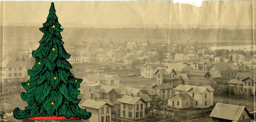 A view of downtown Eau Claire in 1868, just a few years before the City of Eau Claire was officially born. (Chippewa Valley Museum)