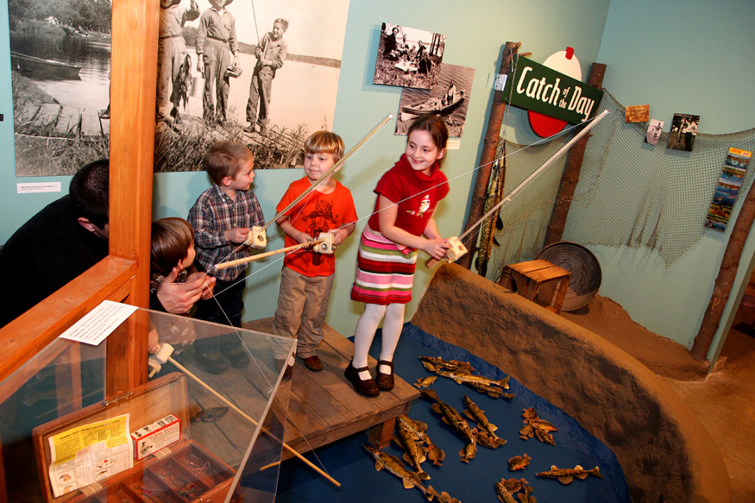 REELING IN THE PAST. Part of the vacation-themed exhibit at the Chippewa Valley Museum.