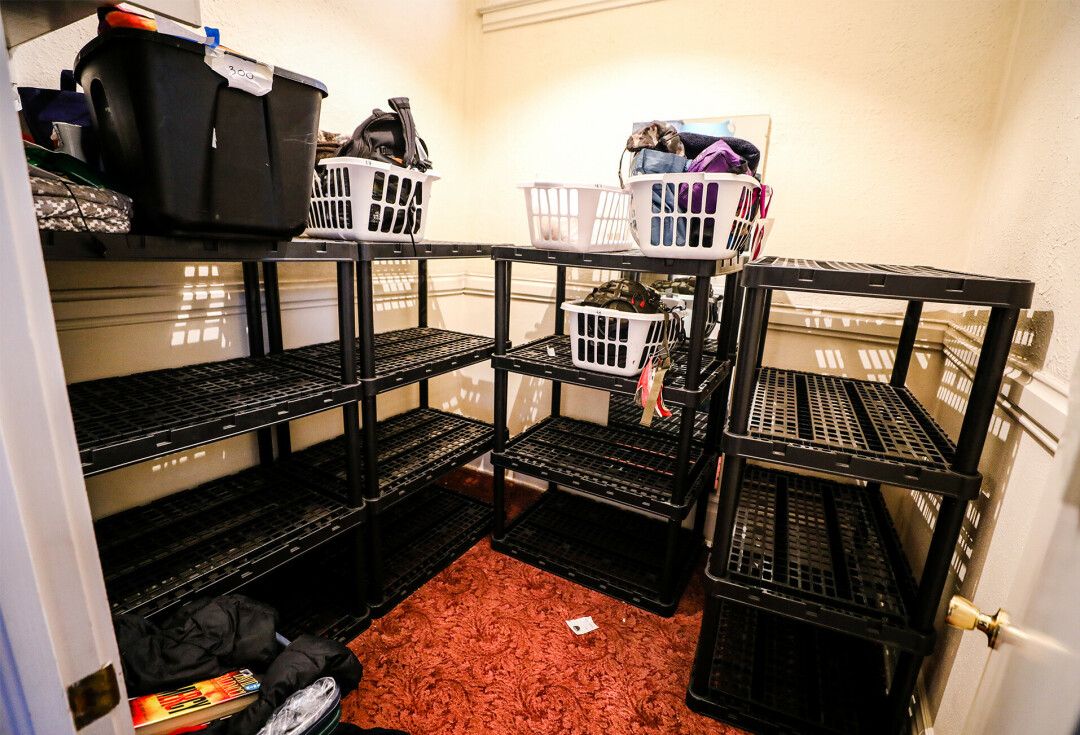 A space in CHH to store folks' belongings.