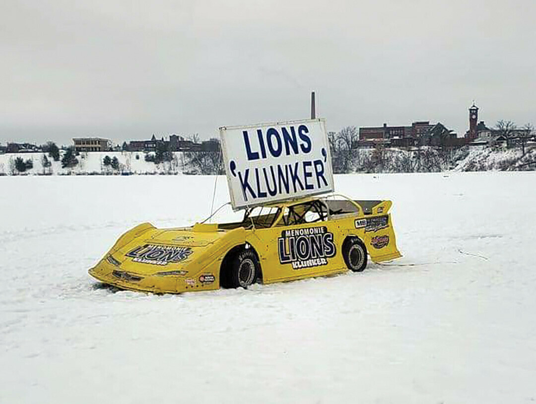 WHAT'S YOUR BEST GUESS? Menomonie Lions Club is taking guesses on what date this 'klunker' will sink. (Submitted photo)