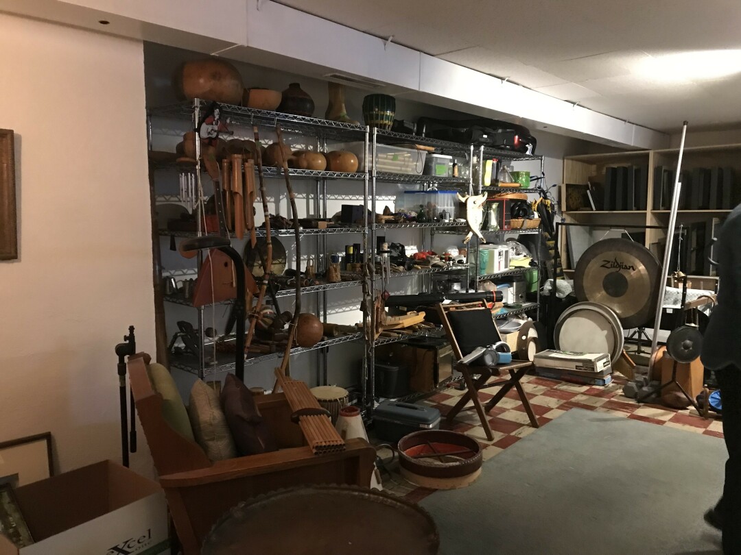 Raid was also a musician; his home contained scores of instruments in addition to works of art. (Photo courtesy Patti See)