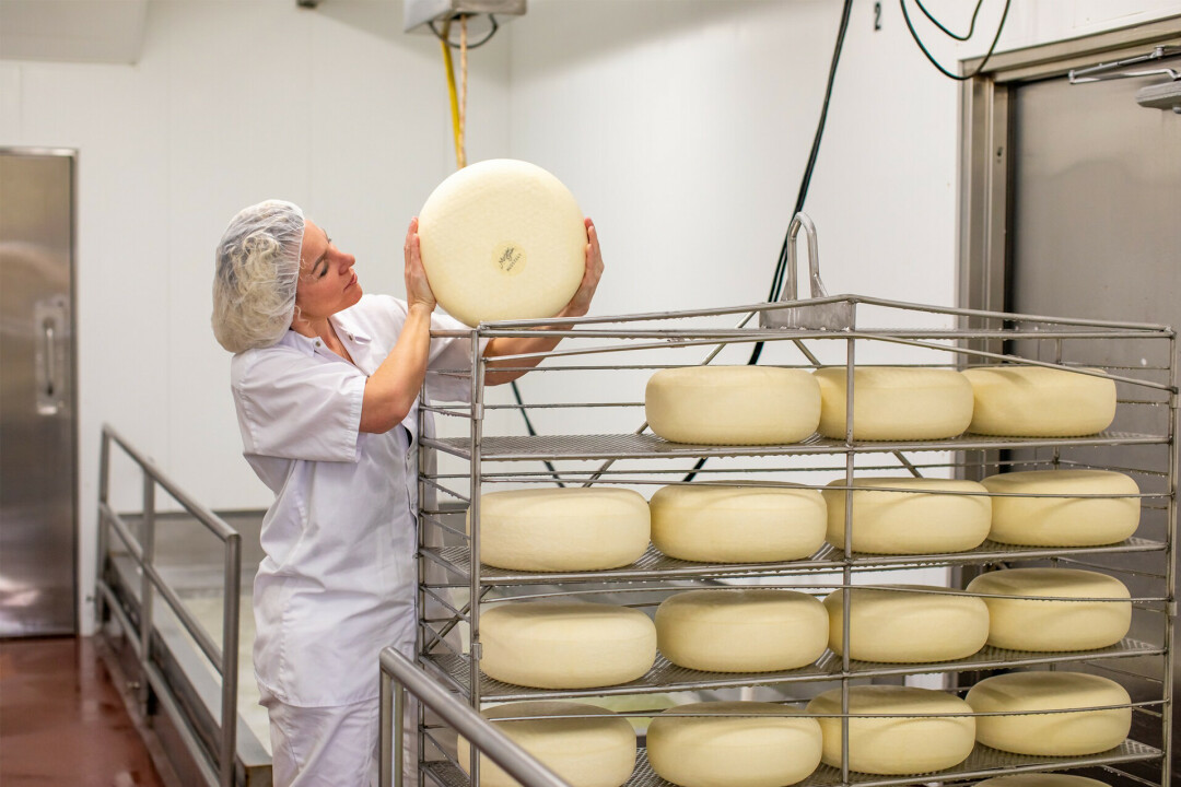HER CHEESE STANDS ALONE. Marieke Peterman of Marieke Gouda in Thorp. (Submitted photo)