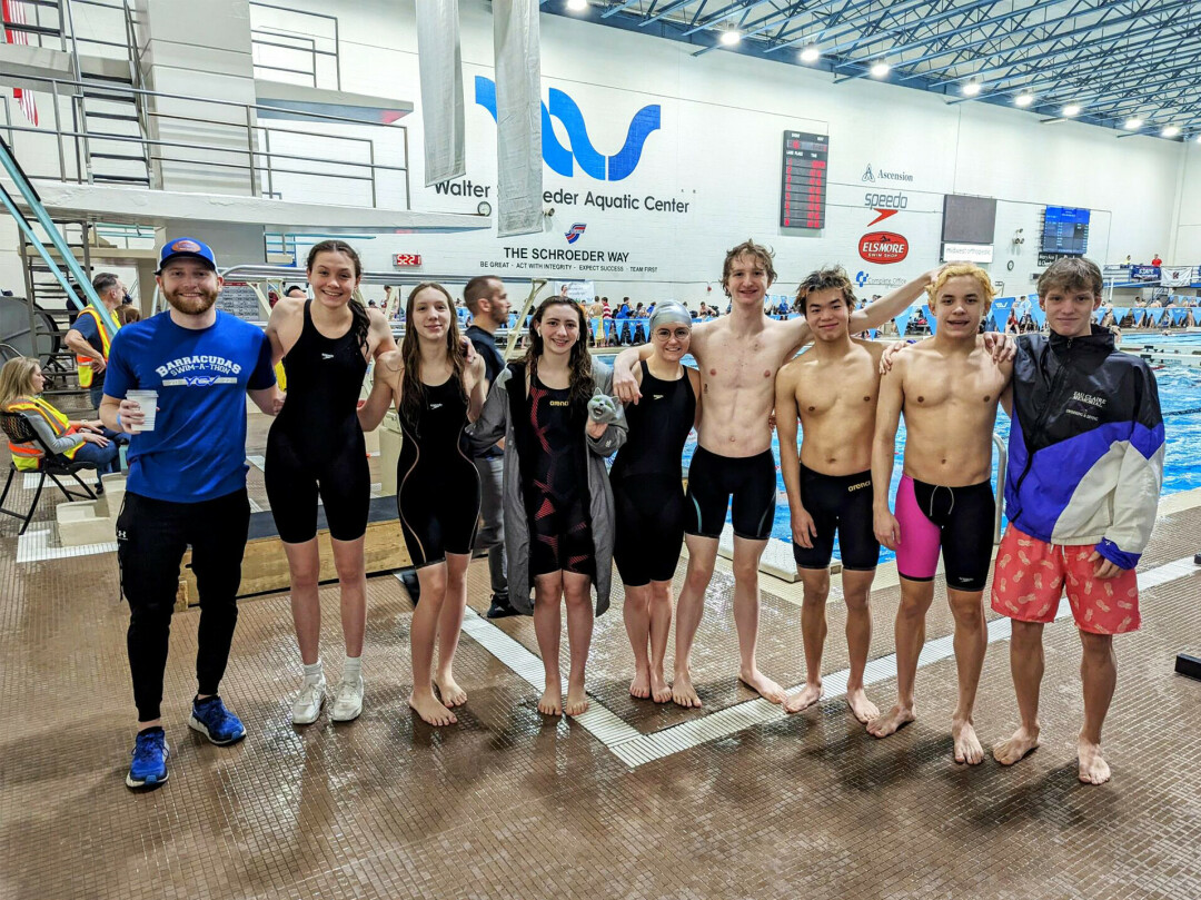 BRING IT, BARRACUDAS! The Chippewa Valley YMCA swim team, the Barracudas, will have five representative swimmers at the 2023 YMCA National Swimming Championship this April. (Photo of this year's Senior State Meet swimmers  via YMCA website)