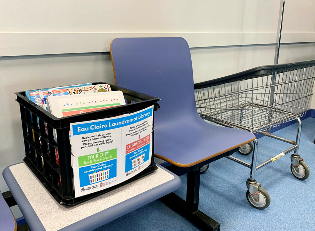 LAUNDROMAT LIBRARIES ARE A HIT. An additional laundromat library is coming to the community thanks to a recent grant. (Photo via program's website)