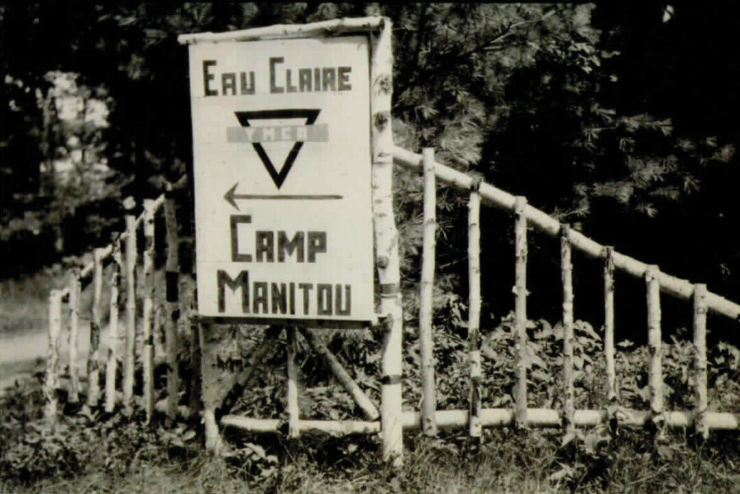 Camp Manitou Sign 1930s