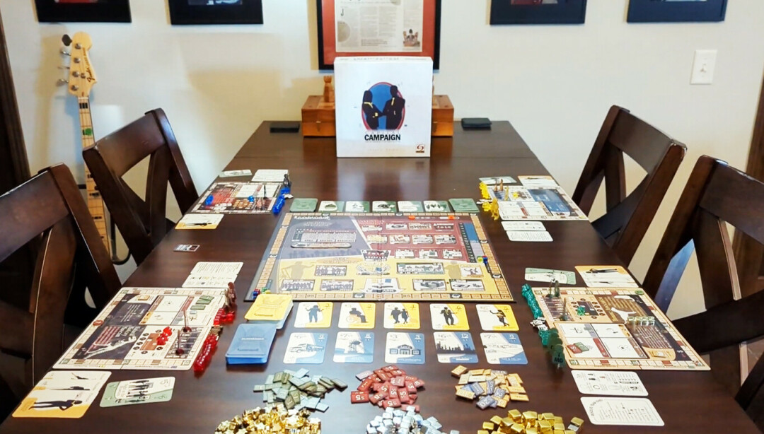 WELCOME TO THE NON-PROFIT WORLD. Capital Campaign is a board game simulating non-profit operations, created by local James Peters. (Photos via Capital Campaign's website)