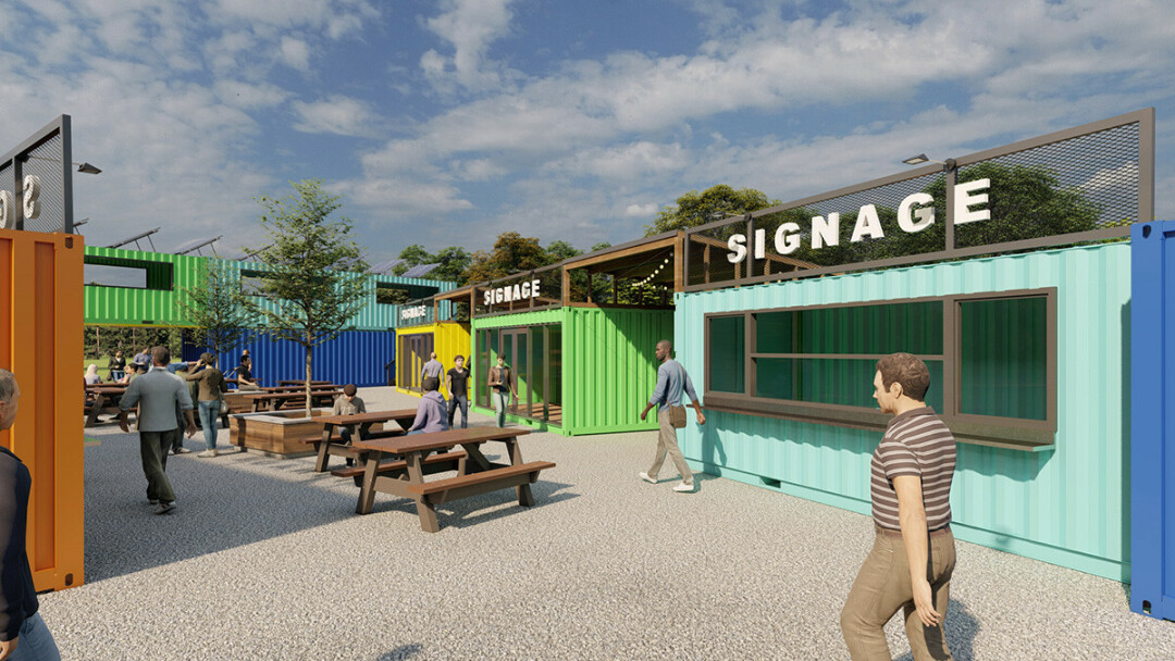 HAVE YOU GUYS EATEN AT SIGNAGE YET? An artist's rendering of the future container park, The Yard, in Altoona. (Submited image)