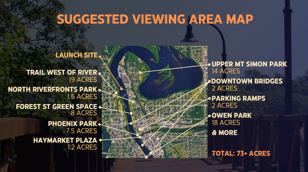 Suggested viewing spots. (Submitted image)