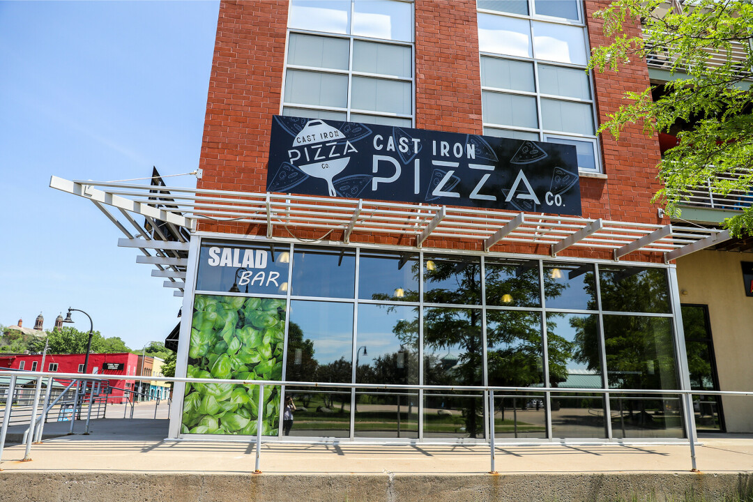 YOU'LL WANT A PIZZA THIS. Cast Iron Pizza Co.'s signage has been up for a few weeks and drawing locals' attention, the new pizza joint ramping up for its summer opening.