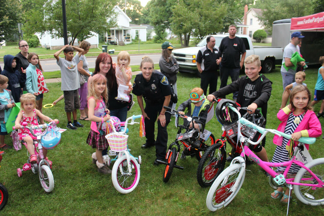 A WHEELY GOOD TIME. The annual National Night Out celebration in Eau Claire includes a bike giveaway. (Submitted photo)