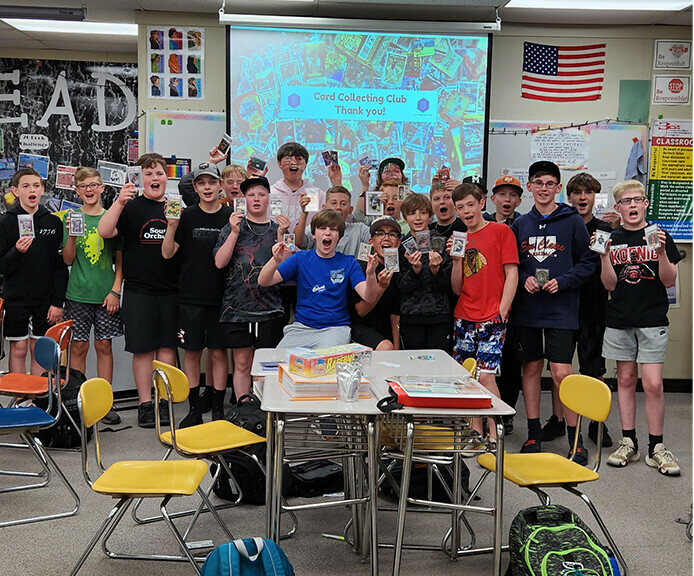 COLLECTING CARDS, MAKING MEMORIES. What started as one middle school teacher's desire to support his students has turned into much more, for many more schools and students. (Submitted photos)
