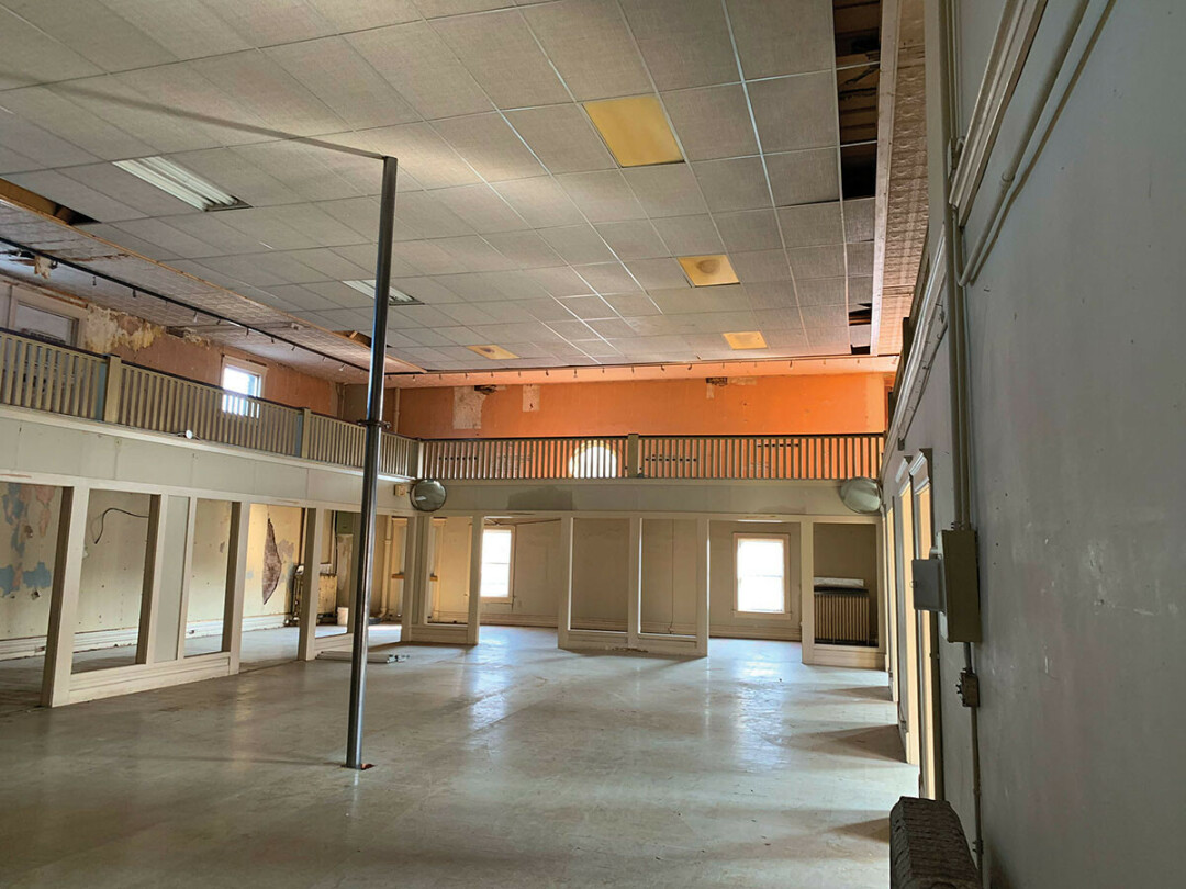 The third floor (and the fourth-floor balcony that overlooks it) inside the former Antique Emporium, 306 Main St., Eau Claire. After renovations, this space will be home to CoLab, a coworking space.