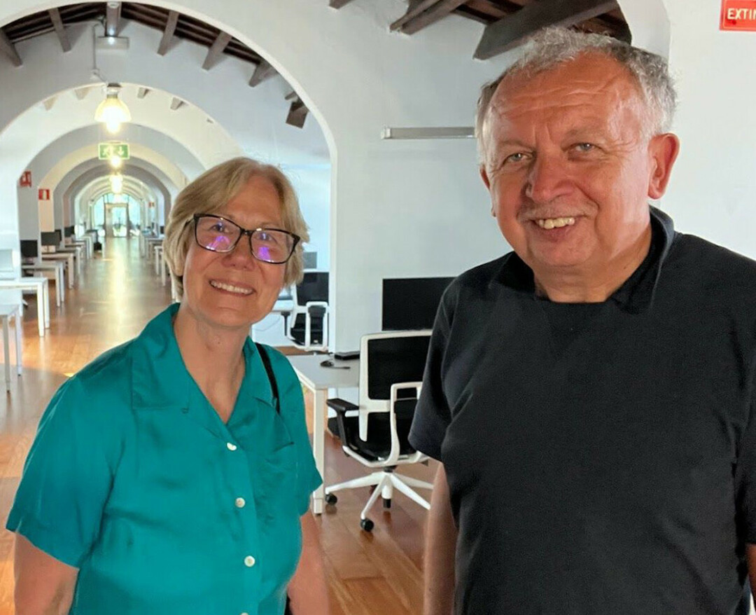 Professor Mary Spaeth of UW-Stout; and Professor Ihor Katernyak of Ivan Franko National University of Lviv, Ukraine. Photo provided by Mary Spaeth. 
