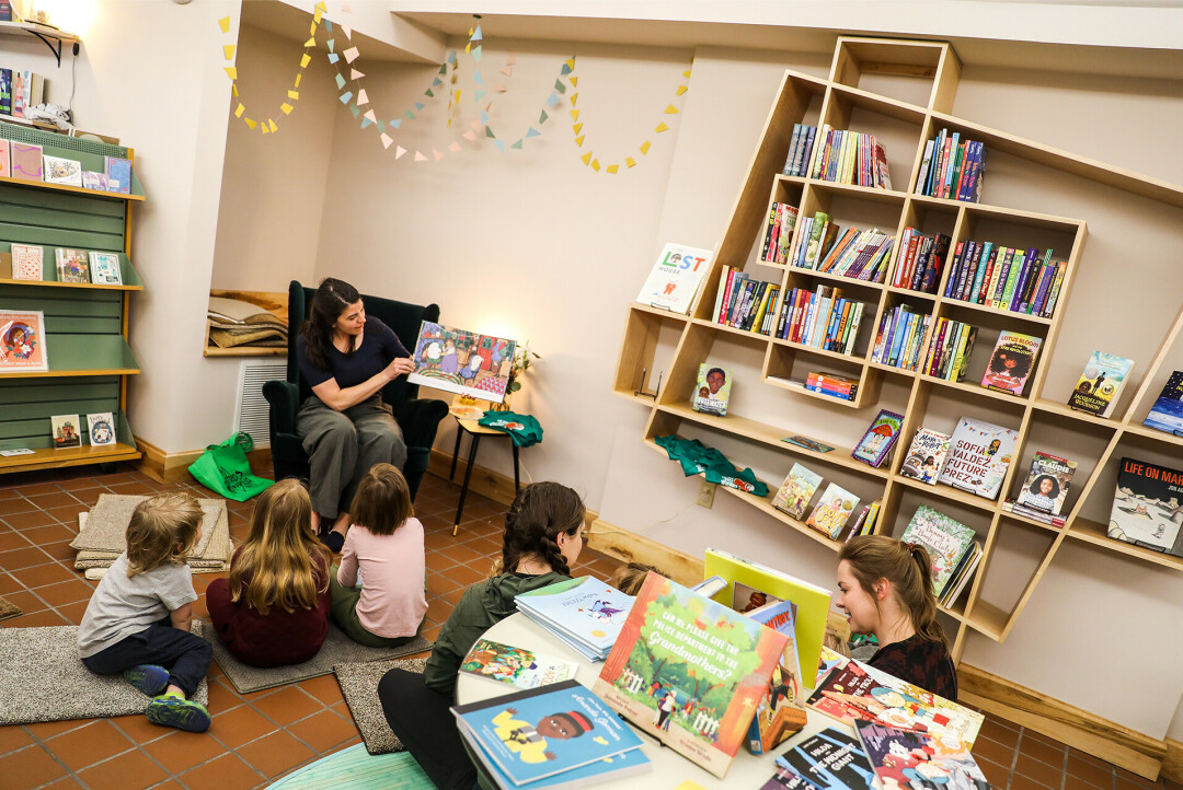 PUT YOUR LISTENING EARS ON! Dotters Books hosts weekly Story Time events, the family-friendly event a longstanding tradition for the local bookstore.