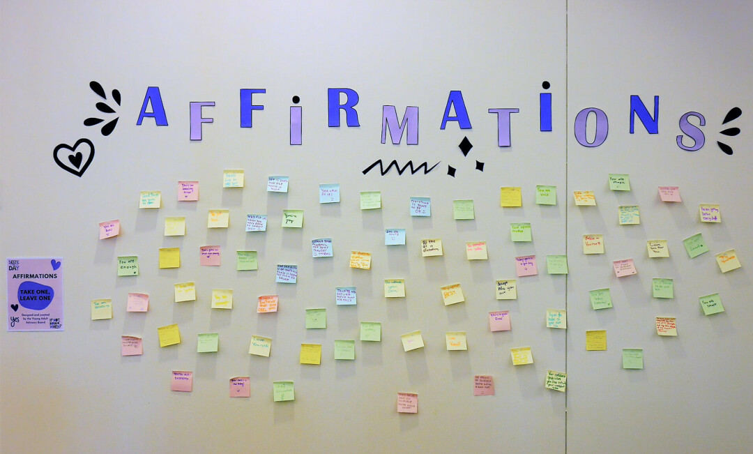 The affirmations wall put together by TAB.