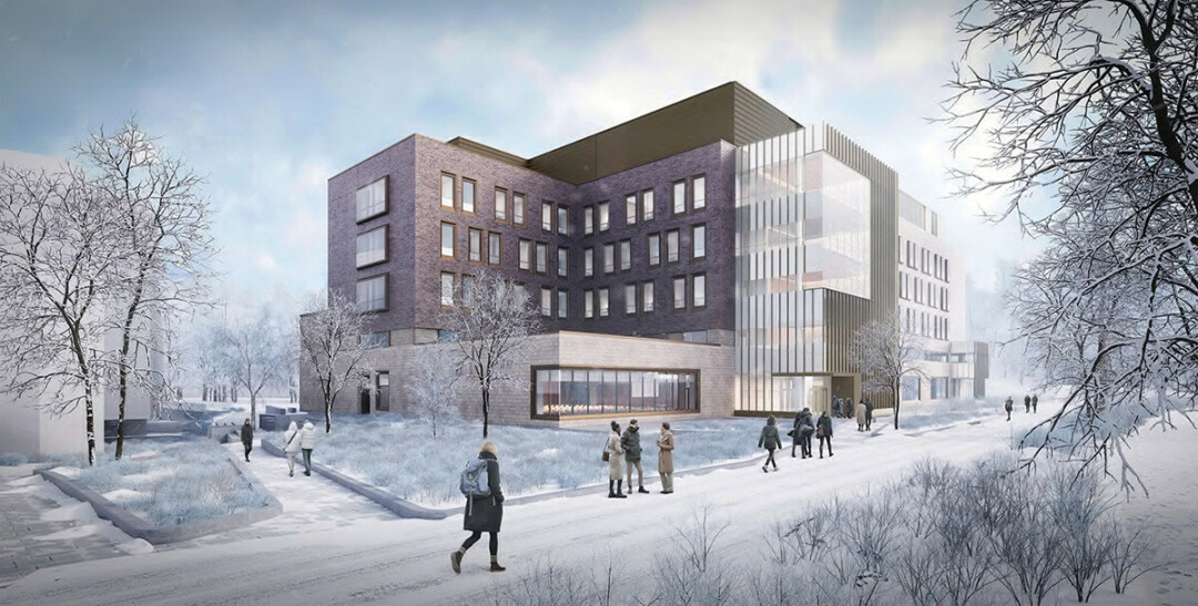 SNOWY SCIENCE. An artist's rendering of UW-Eau Claire proposed 