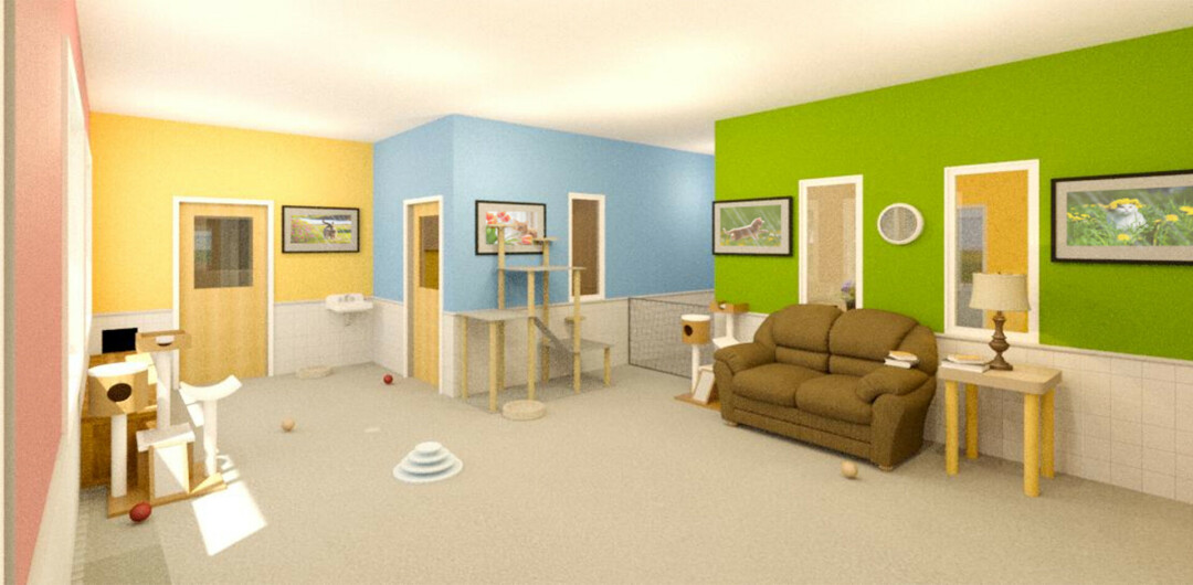 READY FOR FELINE FRIENDS. Bob's House for Dogs, a nonprofit located in Eleva, has been serving area dogs since 2010 in a kennel-free, home-like environment. Now, it's ready to expand. (Submitted renderings)