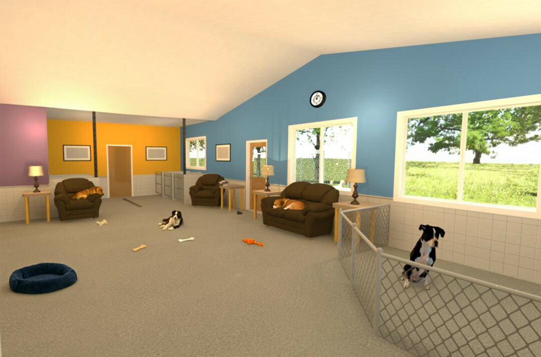 Rendering for potential dog room.
