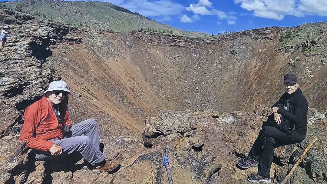 Dallas and Edye Pankowski hiked to a crater in Mongolia last summer as part of a 16-day remote adventure.